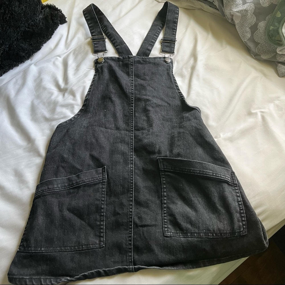 💜No Boundaries Medium black denim overall dress💜